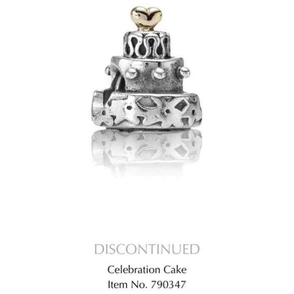 Pandora Wedding Cake Charm 14k top - discontinued